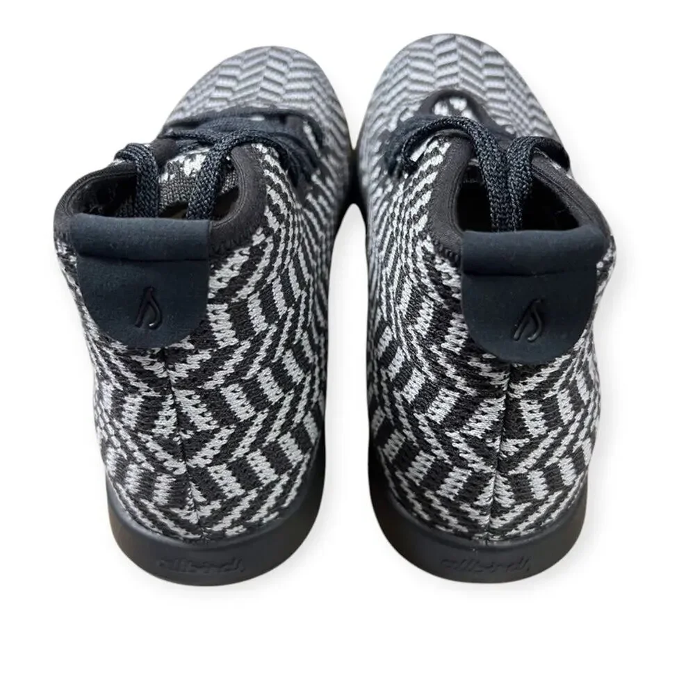 Allbirds Tree Topper High Top Sneakers WOMENS 10 Black White Waves Limited NIB